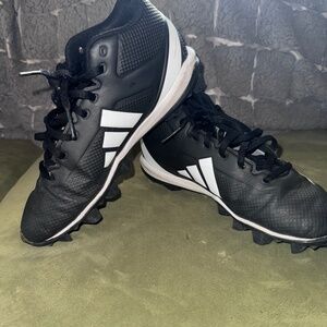 Adidas Adizero Football Cleats - Size 5.5 - Black & White